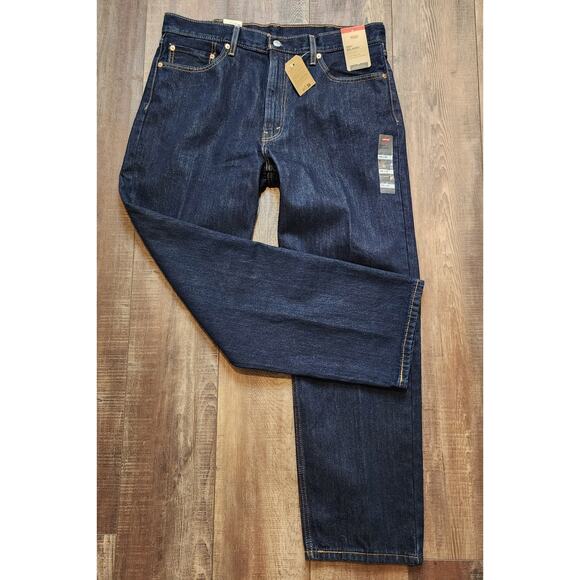 Levis 550 Jeans Mens Relaxed Fit Dark Wash Tapered Leg NWT 38x32 Orig 69.50 - Picture 1 of 10